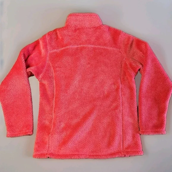 Patagonia Girls Re-Tool Full Zip Fleece Jacket  10 Coral  Snap Pocket Retired - Picture 10 of 15